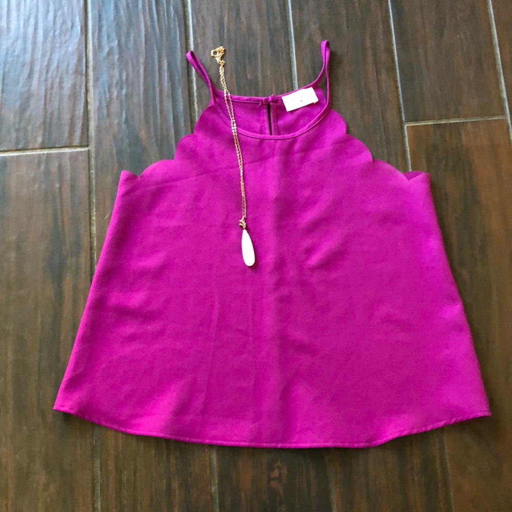 Everly scallop tank top